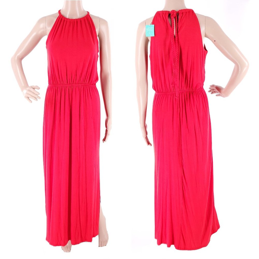 August Salt Women Maxi Dress Drawstring Size M - made in USA - NWT